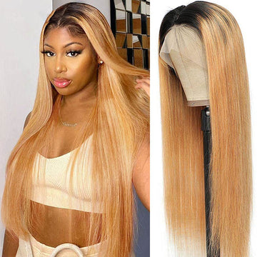 VRBest 1B/27  Human Hair Colored Wigs